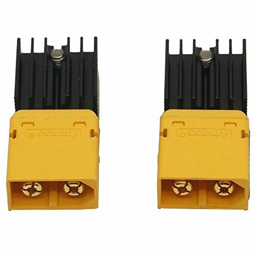 XT90 antispark connectors with black and yellow components.